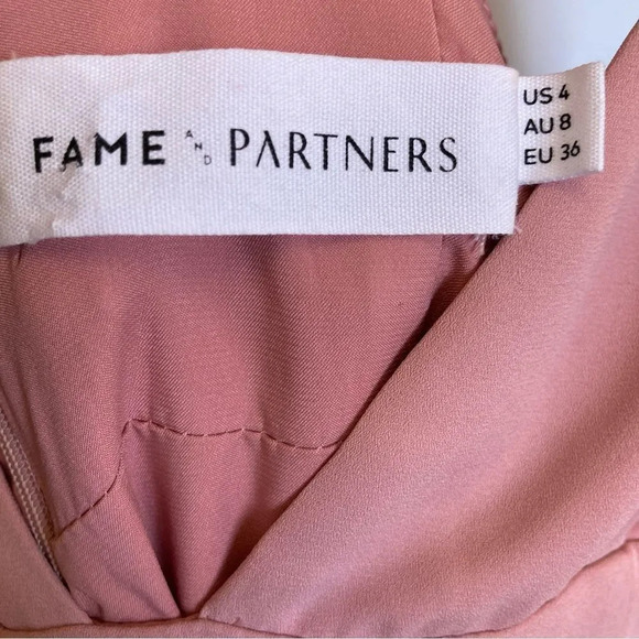 FAME AND PARTNERS Pink Jumpsuit Spaghetti Strap Flowy - Picture 6 of 9